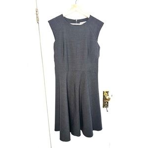 MM Lafleur Sleeveless Wool Blend Gray Dress, Size 8, Made in USA